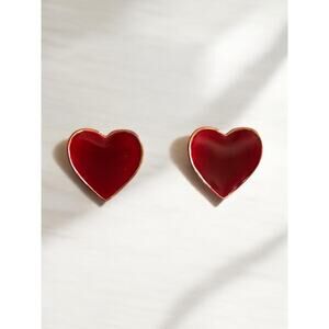 Wine Red Small Stud Earring